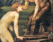 爱德华科莱伯恩琼斯 - Psyche and Pan